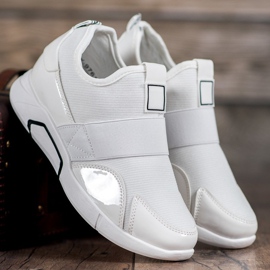 Ideal Shoes Fashion Slip-On Sneakers white 1 Ideal Shoes Fashion Slip-On Sneakers white 1