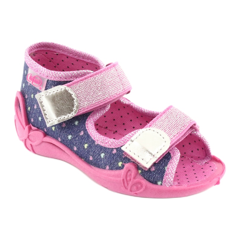 Befado children's shoes 242P093 navy blue pink 1