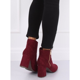 High-heeled boots, maroon 7759 Burdeos red 2