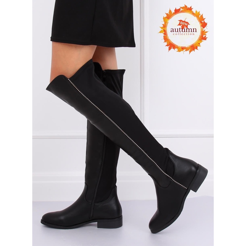 Riding boots with a flexible upper black 17005A-128 Black 1