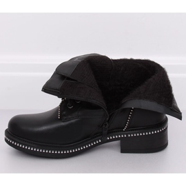 Black lace-up boots for women C137 Black 5