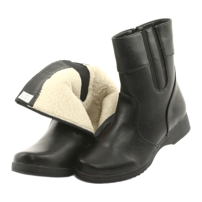Atletico Wedge boots insulated with black fur 3