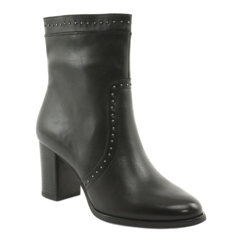 Caprice High Boots with rhinestones, black 1