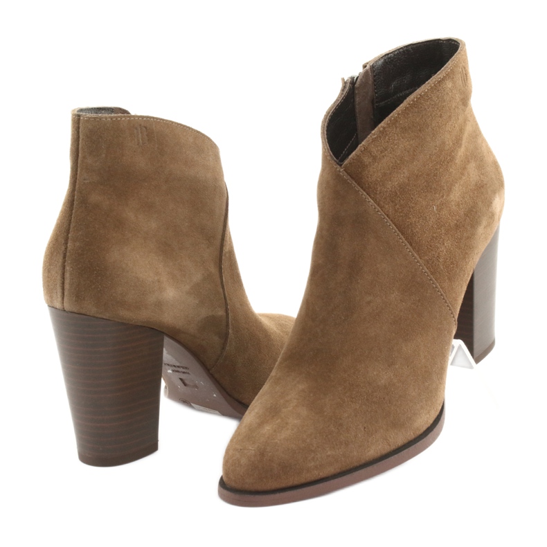 Badura Suede ankle boots on the post brown 4