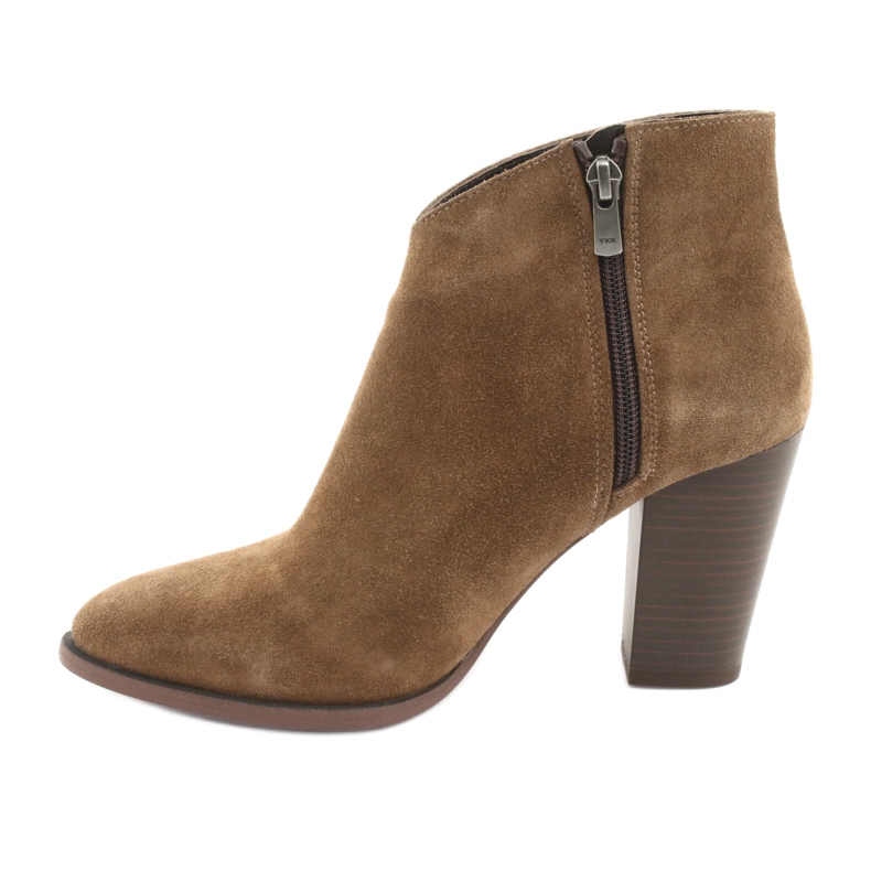 Badura Suede ankle boots on the post brown 2