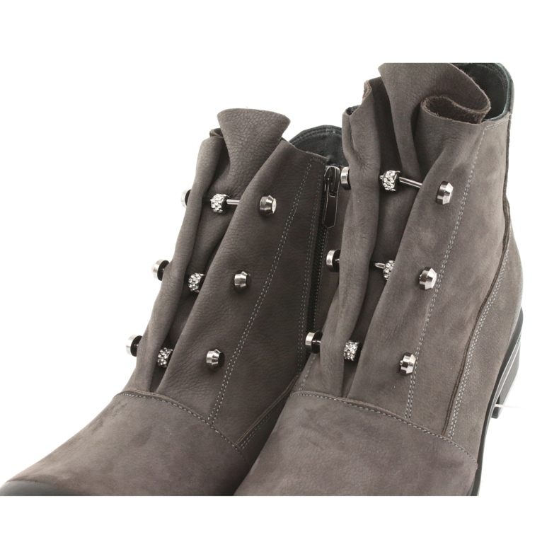 Badura Gray boots with rhinestones grey 5