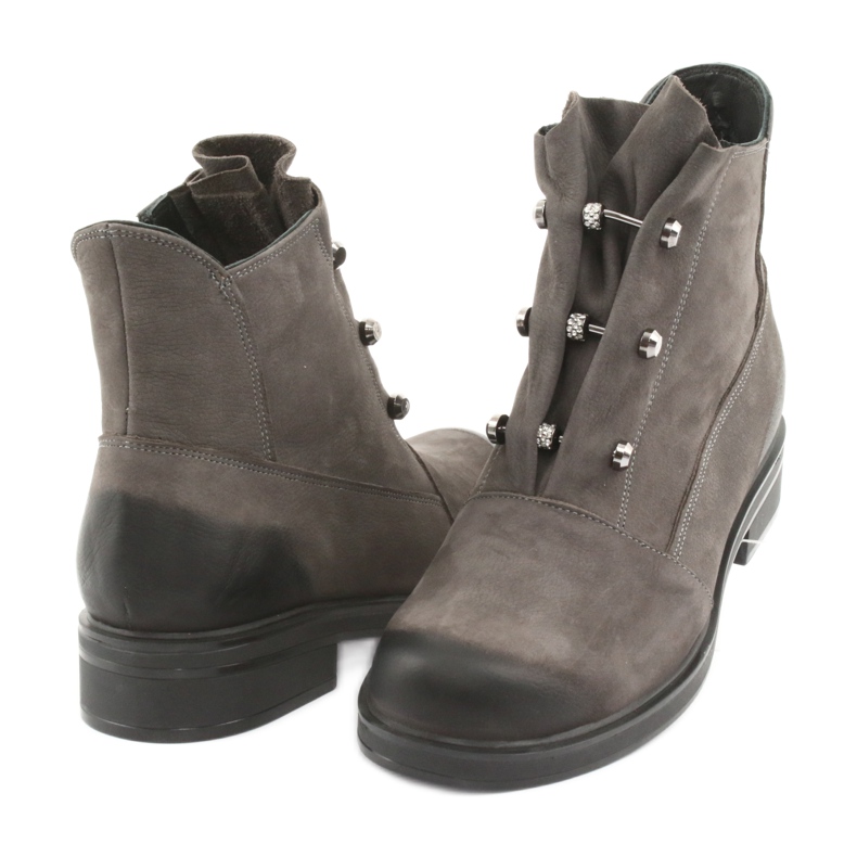 Badura Gray boots with rhinestones grey 3