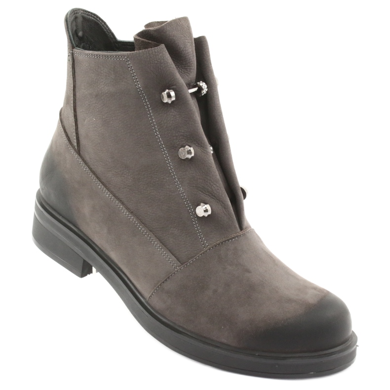 Badura Gray boots with rhinestones grey 1