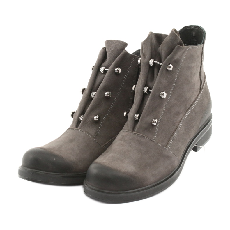 Badura Gray boots with rhinestones grey 4