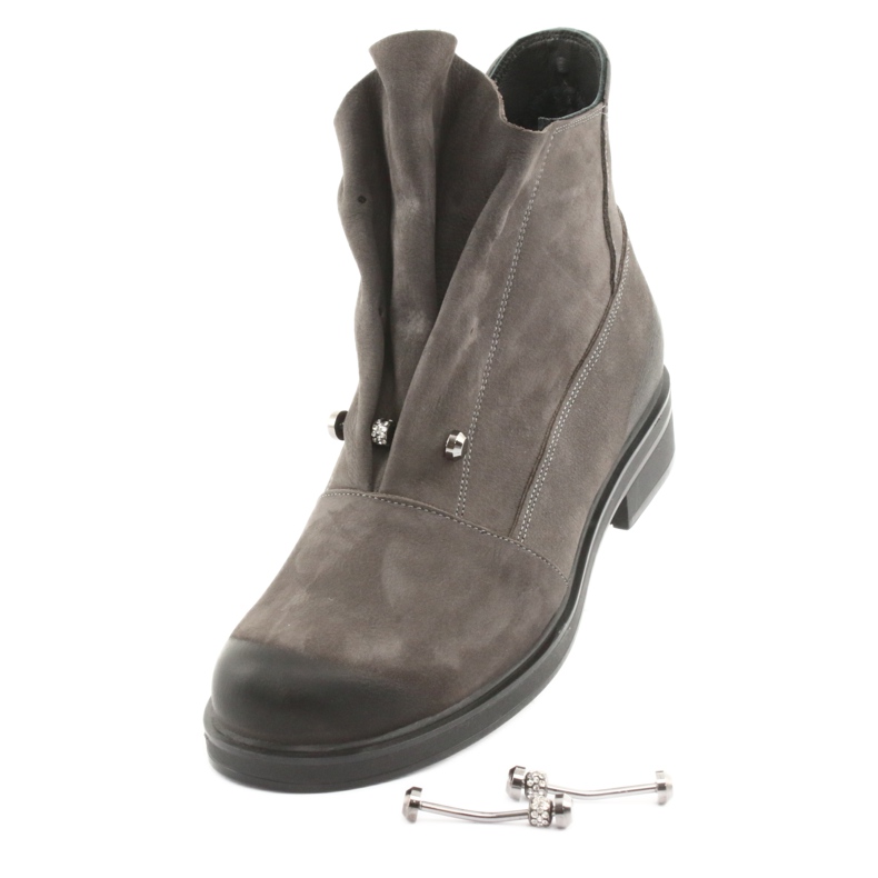 Badura Gray boots with rhinestones grey 6