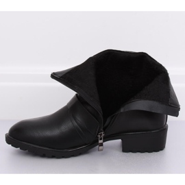 Black women's flat boots G-160-1 Black 1