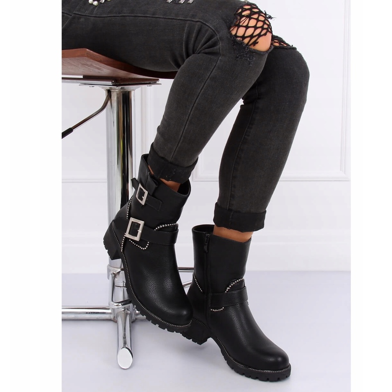 Black military boots A-339 Black 2