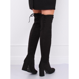 Black high-heeled boots PE239P Black 1