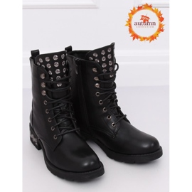 Black boots with studs KL-599 Black 1