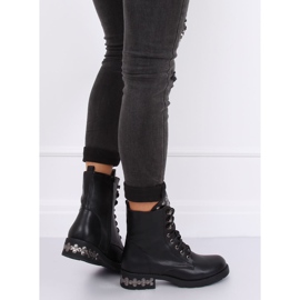 Black boots with studs KL-599 Black 2