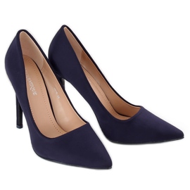 Pumps on a heel navy blue 4014 DK.BLUE 1