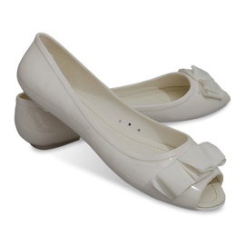 Ballerinas With Open Toe Sandals D3434 White black 2