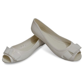 Ballerinas With Open Toe Sandals D3434 White black 1