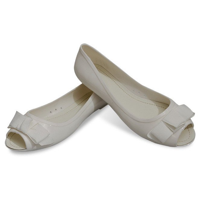 Ballerinas With Open Toe Sandals D3434 White black 1