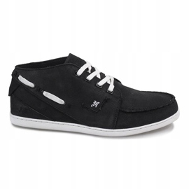 High Leather Sneakers MID1 Black 1