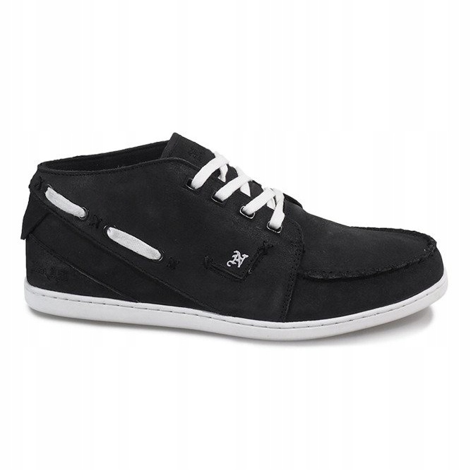 High Leather Sneakers MID1 Black 1