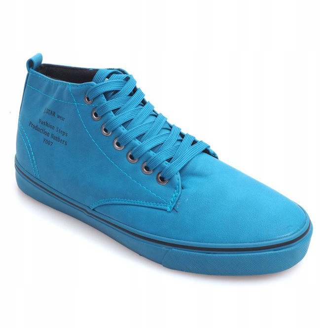 Stylish High-top Sneakers Y007 Sky Blue 1