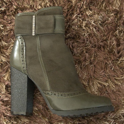 Elegant Boots With A Buckle On A Post 1741 Khaki green 2