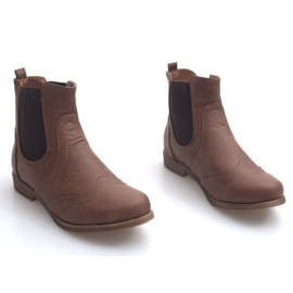 Elegant boots with an elastic band Q314CAMEL brown 1