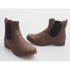 Elegant boots with an elastic band Q314CAMEL brown 2