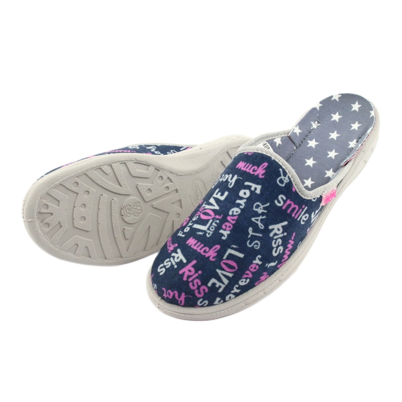 Befado colored children's shoes 707Y397 navy blue pink grey 4