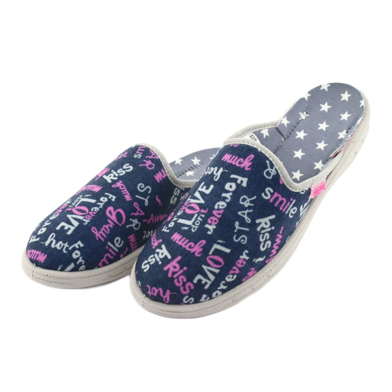 Befado colored children's shoes 707Y397 navy blue pink grey 3
