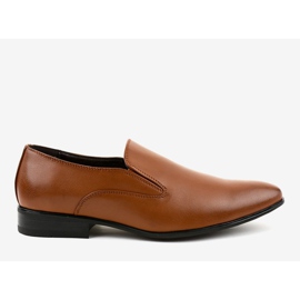 Brown elegant low shoes 6-317 loafers 2