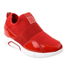 Red women's sports shoes X-9761 1