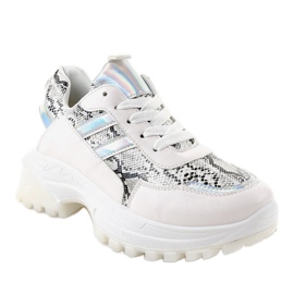 Stylish white sports shoes 690051 multicolored 1
