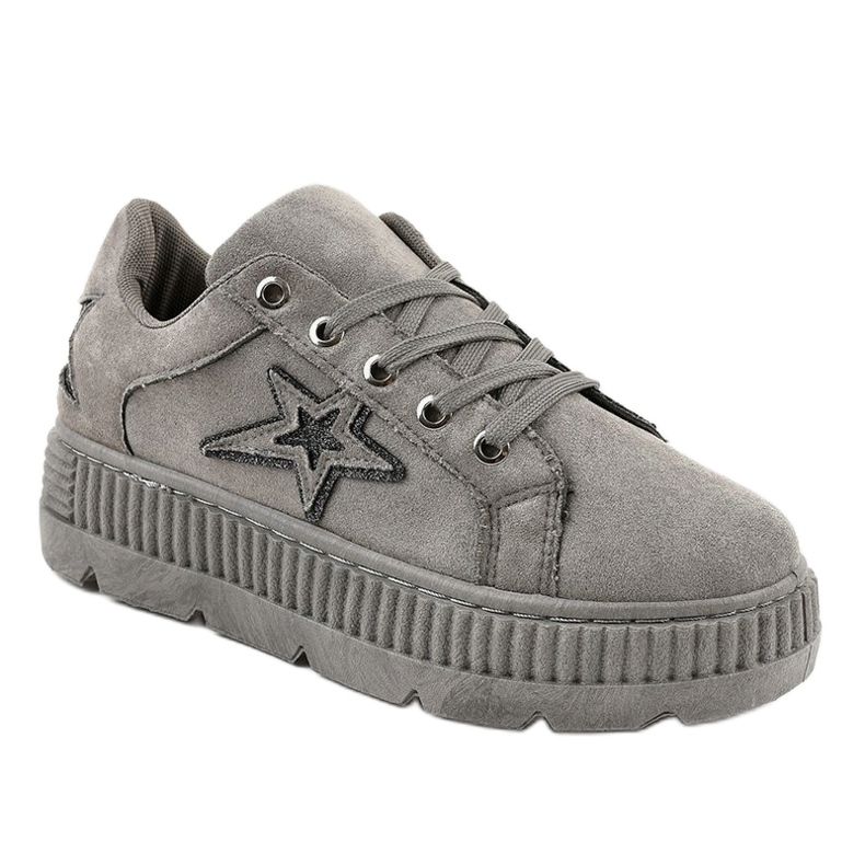 Gray creepersy women's sneakers G8302-2 grey 1