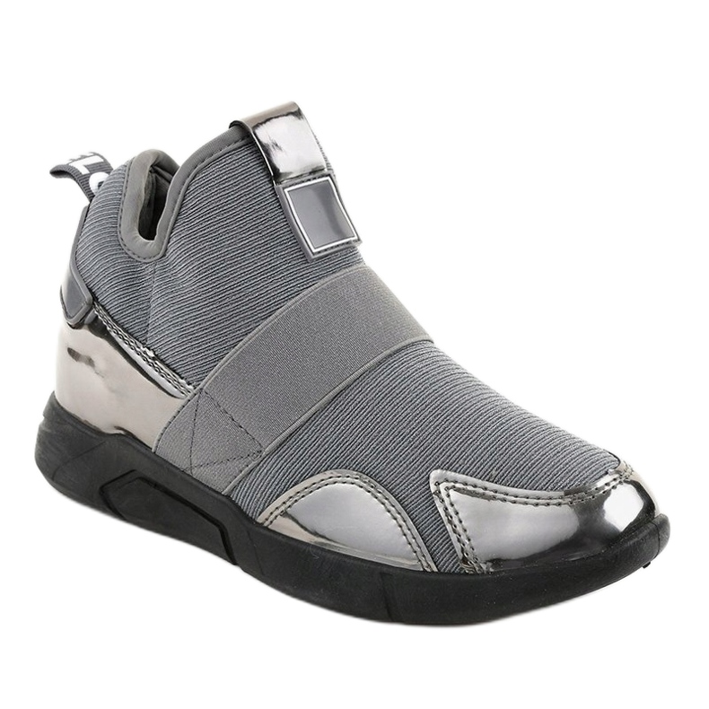 Gray sports shoes with an elastic SJ1836-3 grey 1