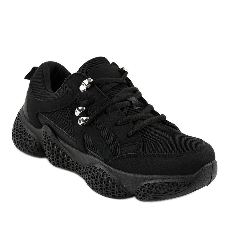 Black fashionable women's sports shoes BD-5 1