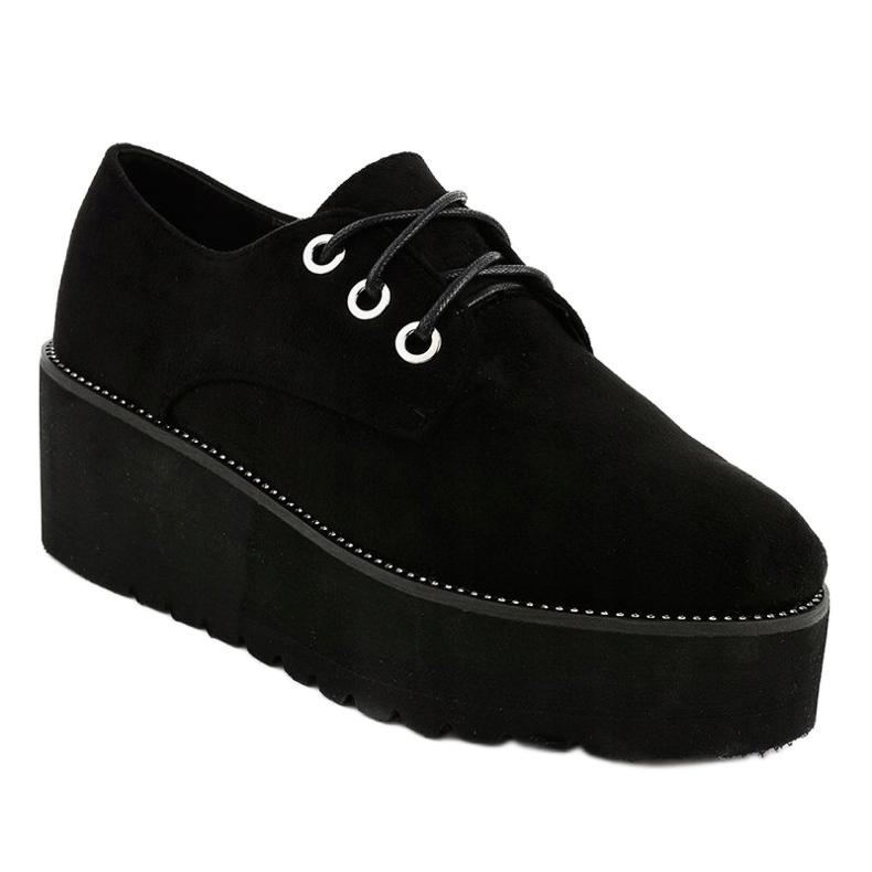 Ladies' black creepers wedges 1681 1