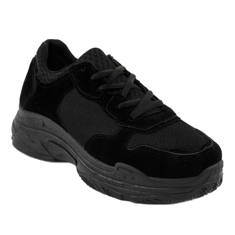 Black suede running sales shoes