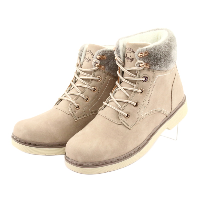 American Club American boots women's lace -up beige RH47 3 American Club American boots women's lace -up beige RH47 3