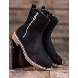 SHELOVET Suede Booties black 1