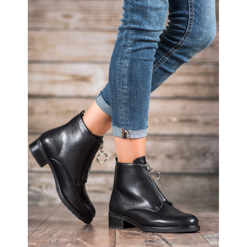 Seastar Boots With Decorative Zipper black 2