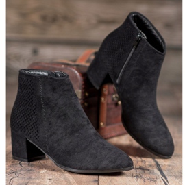 Filippo Suede high-heeled boots black 1