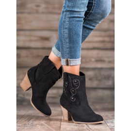 Small Swan High-heeled cowboy boots black 2