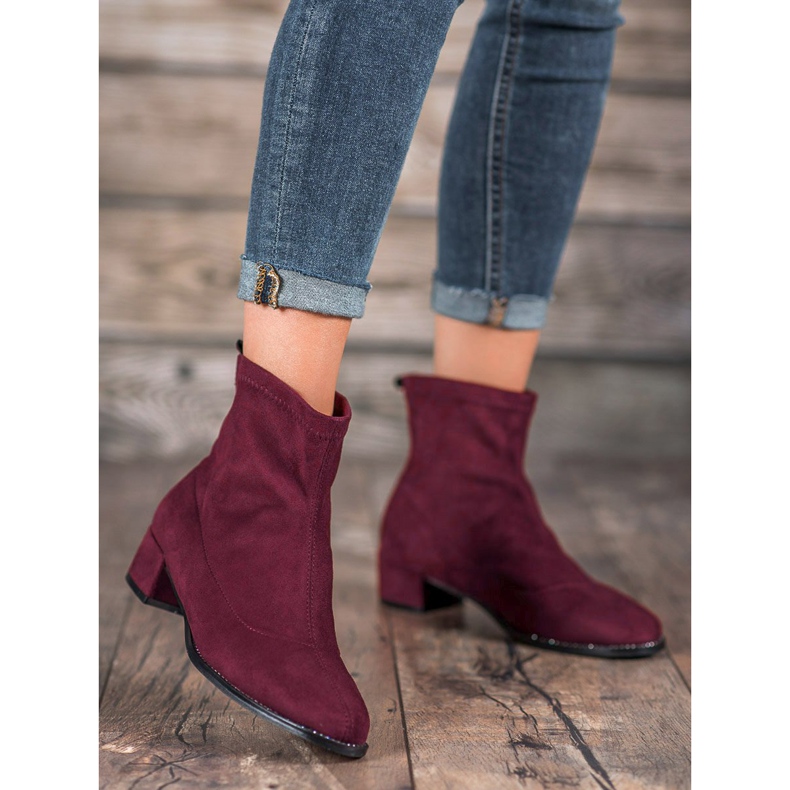 Sweet Shoes Stylish suede boots purple 1