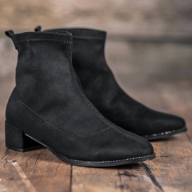 Small Swan Slip-on Suede Booties black 1