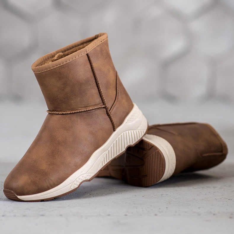 SHELOVET Comfortable snow boots brown 1