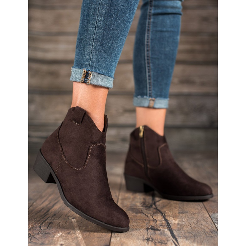 Filippo Suede cowboy boots brown 1
