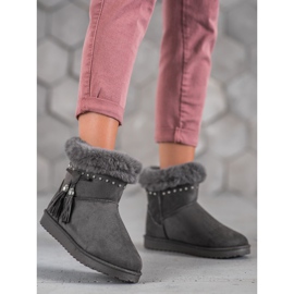 SHELOVET Mukluki With Crystals grey 1