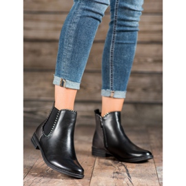 Bella Paris Classic Boots With Cubic Zirconia black 1